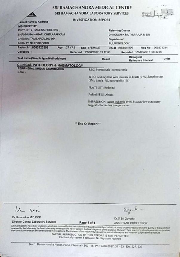 Investigation report - Pathology & Haematology - 2/2