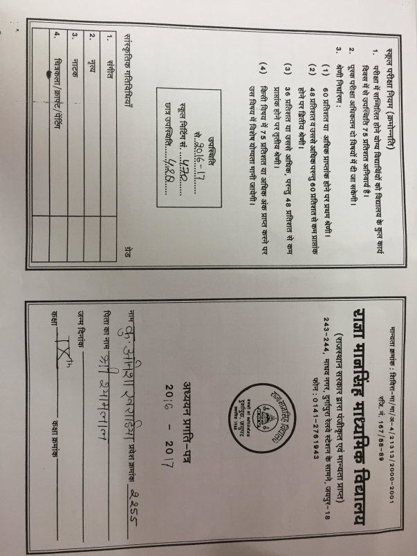 Anisha's Report Card