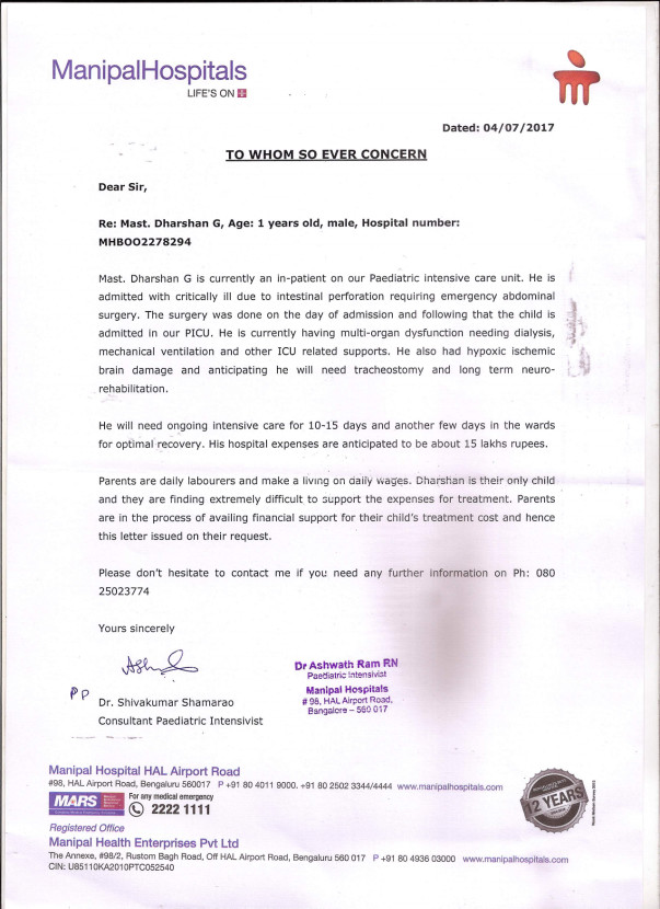 Estimation letter