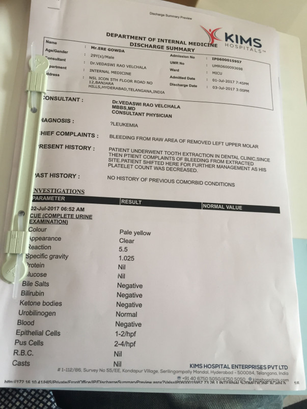 KIMS Hospital Discharge summary