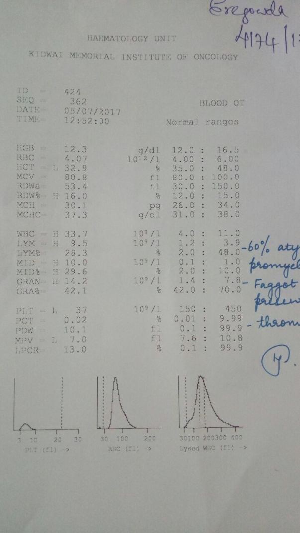 Blood test report