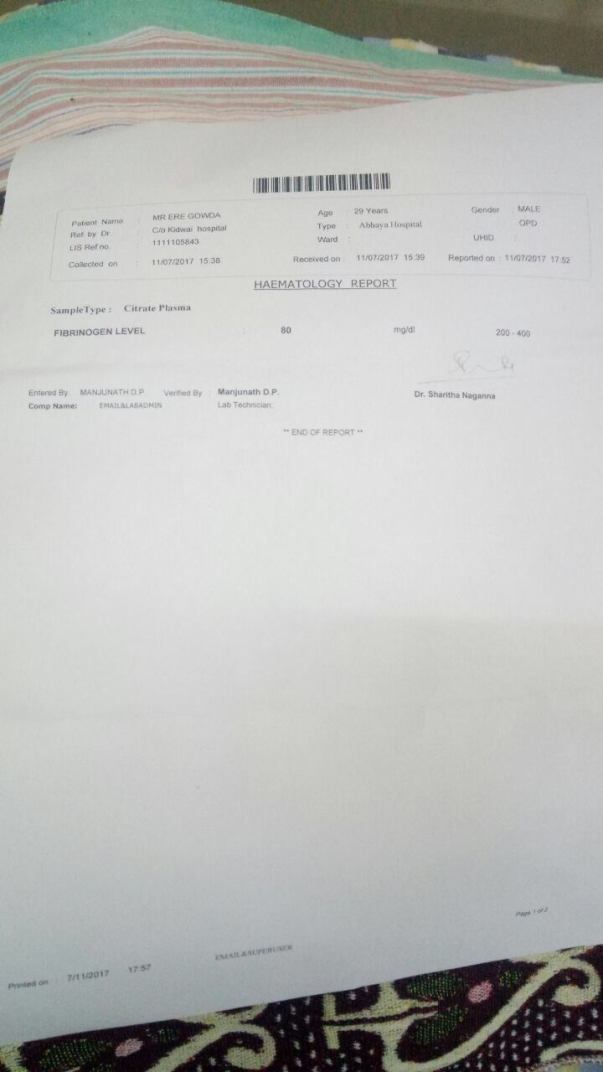 Heamatology report