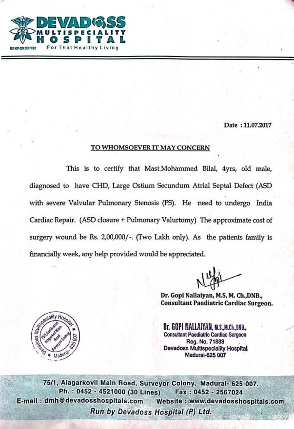 Estimation letter
