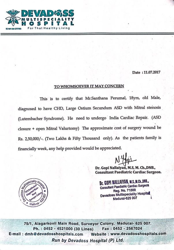Estimation letter