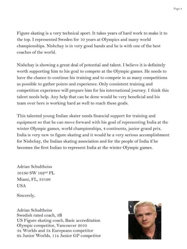 Coach recommendation letter
