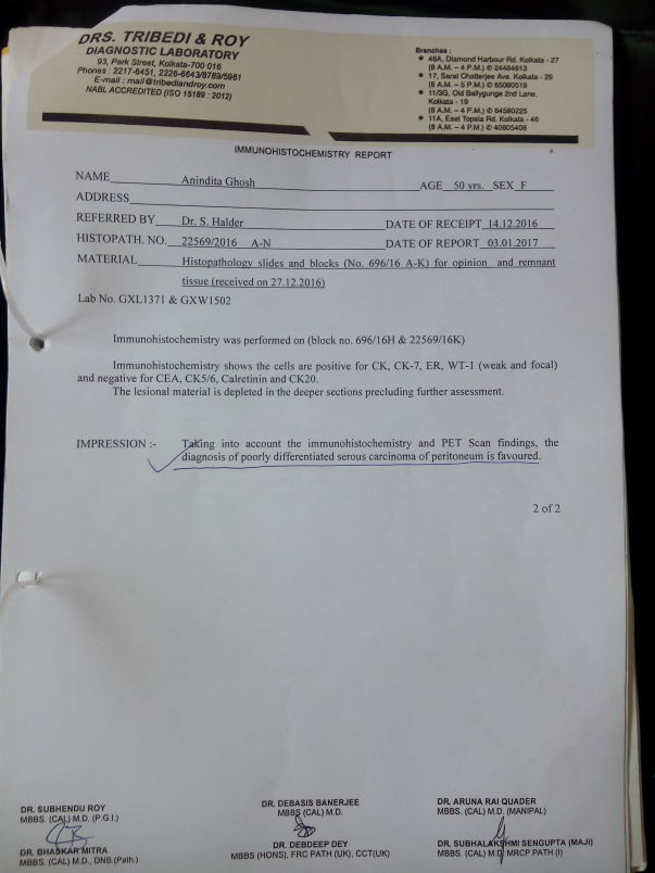 Pet scan report part 2