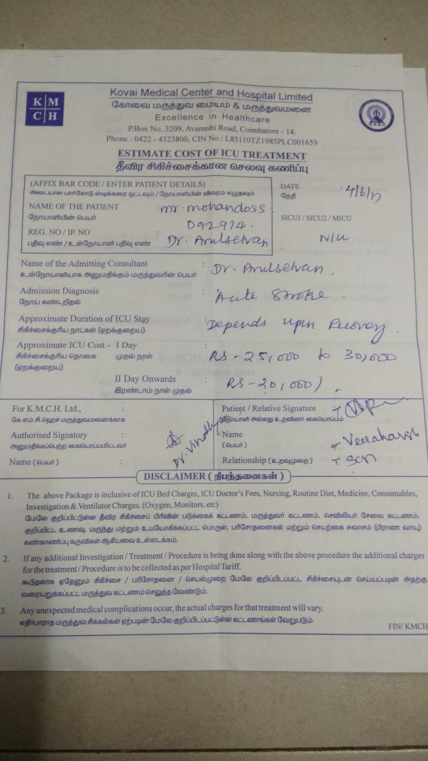 NICU estimate