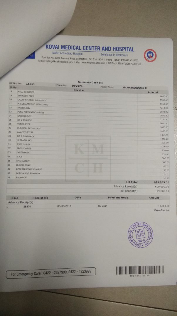Bills details