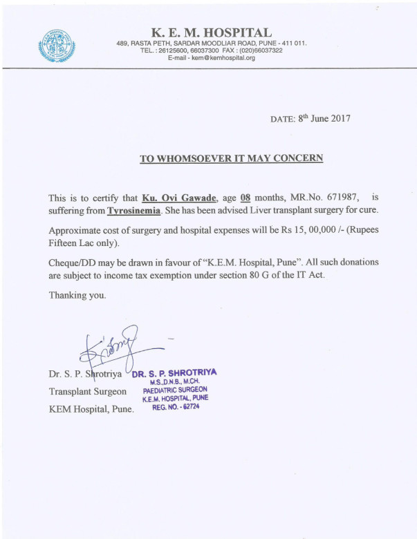 Estimation letter