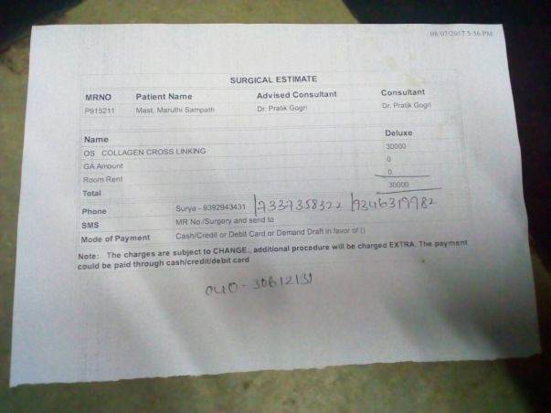 Surgery estimate
