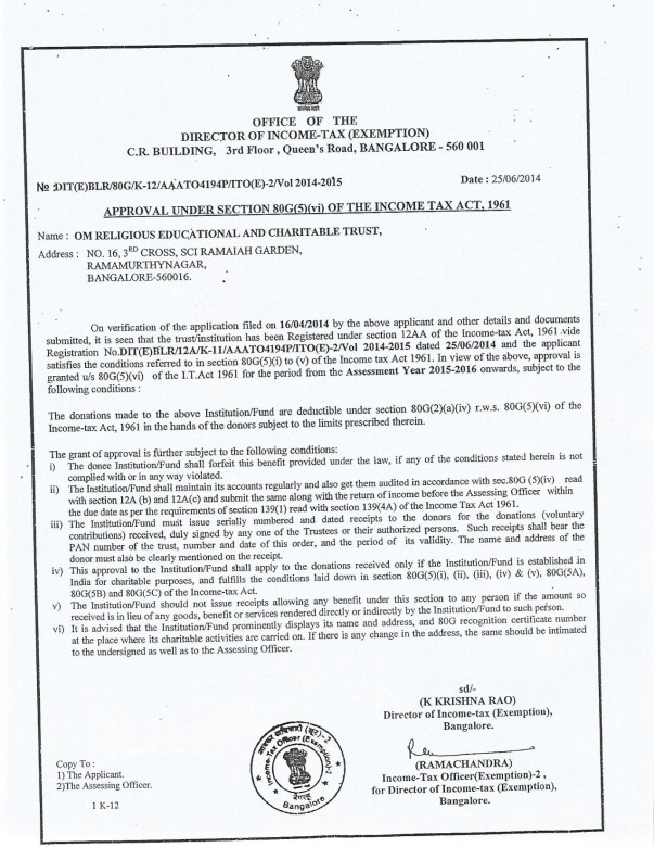 80G Certificate