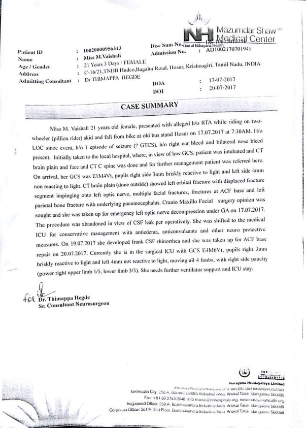 Case Summary Details