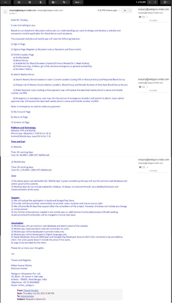 Mobile App and Website Cost Estimates