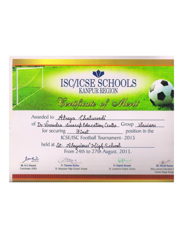 ISC Football Cert