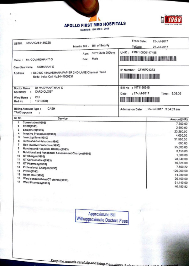 Bill obtained so far.