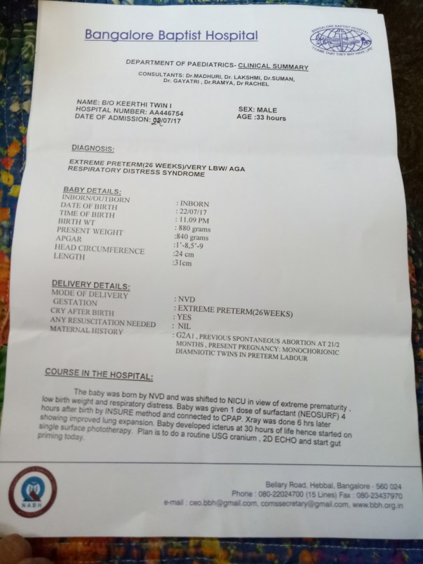 Keertis twin 1 report 1 of 2