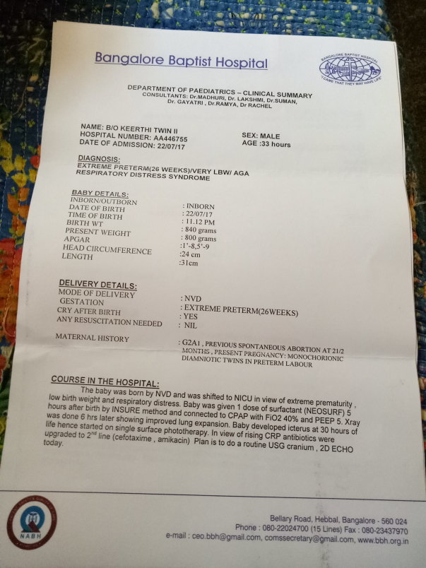 keertis twin 2 report 1 of 2