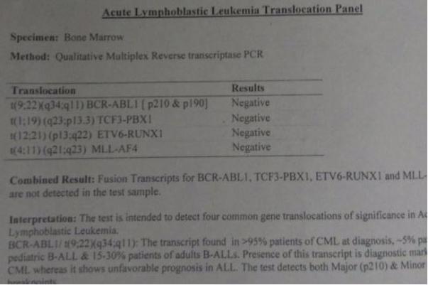 Bone marrow test