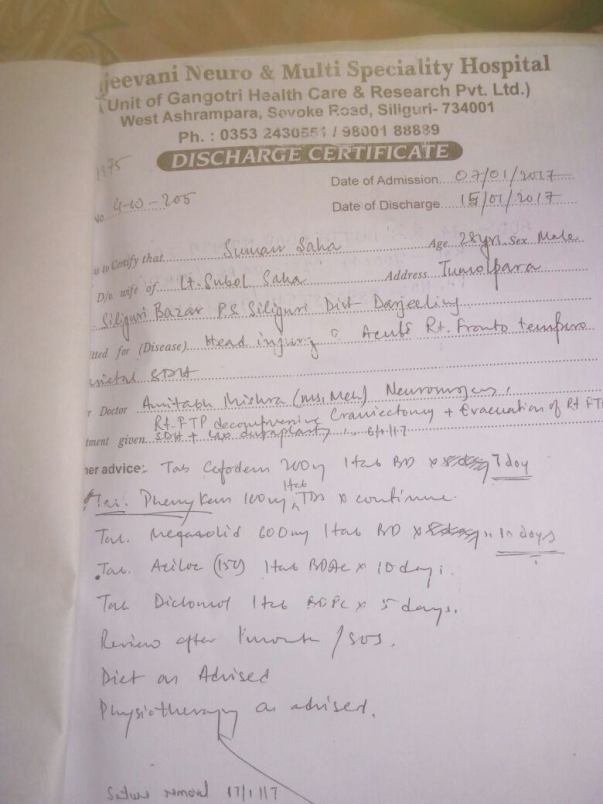 Previous Hospitalization Discharge Details