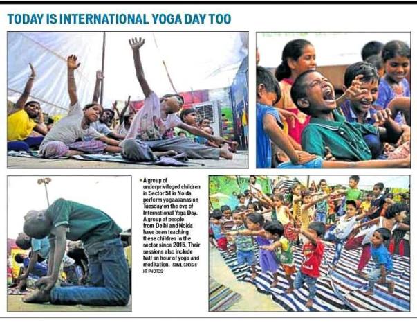 HindustanTimes covered our International Yoga Day Celebtrations