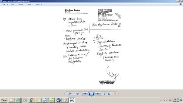 Doctor's prescription