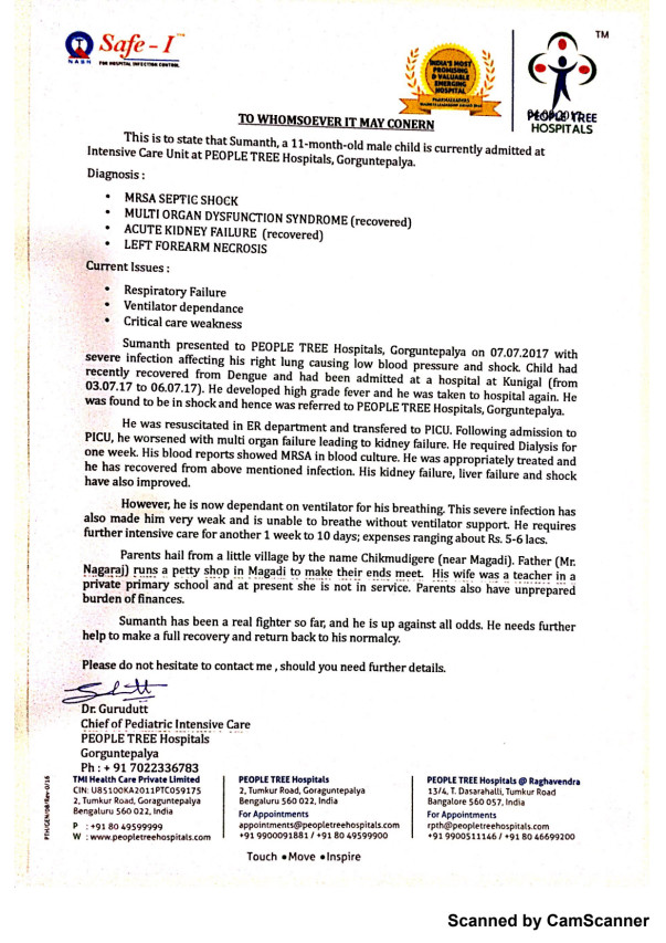 Letter from the hospital