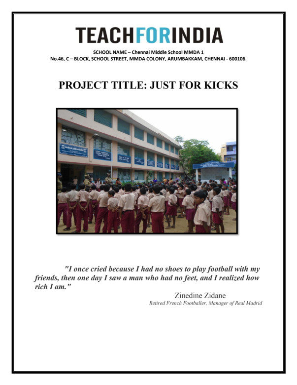 Project Just for kicks in CMS, MMDA 1