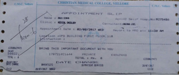 Appointment Slip