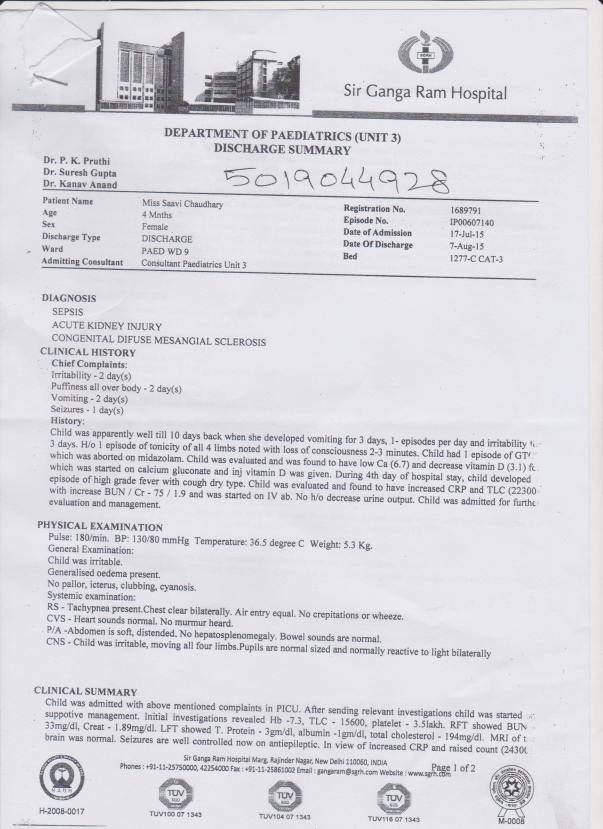 First time diagnosis