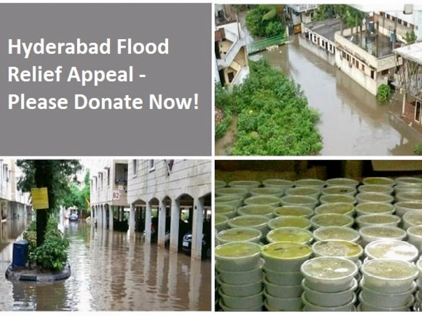 Food Packets for Flood Victims in Hyderabad!