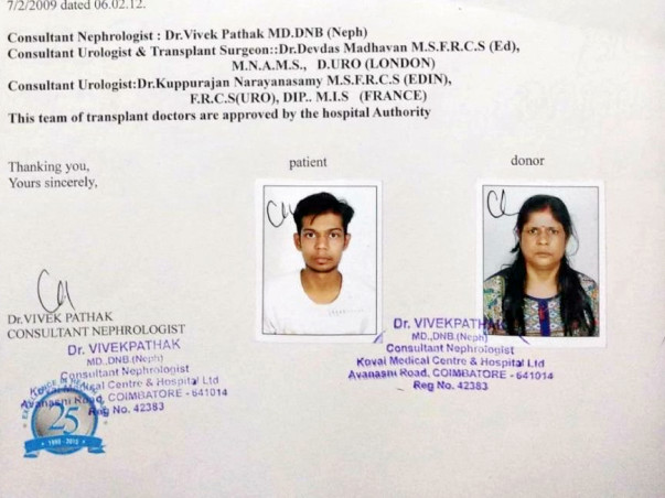 Help Yash Sahay In Bearing The Cost Of His Urgent Kidney Transplant