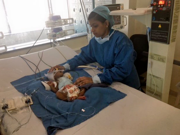 Sunita's baby is in a critical state in the ICU and needs our help