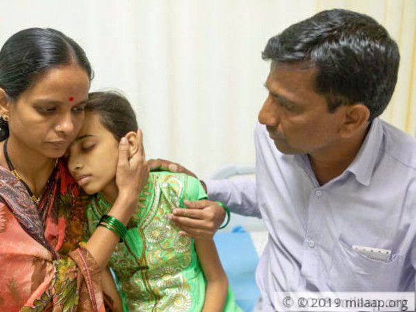 13-yer-old Deepti has an inflammatory disease that makes her starve