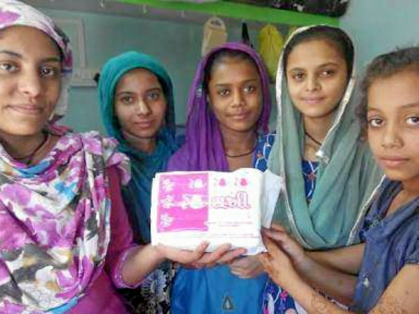 Sanitary pads for girls in Bhuta village