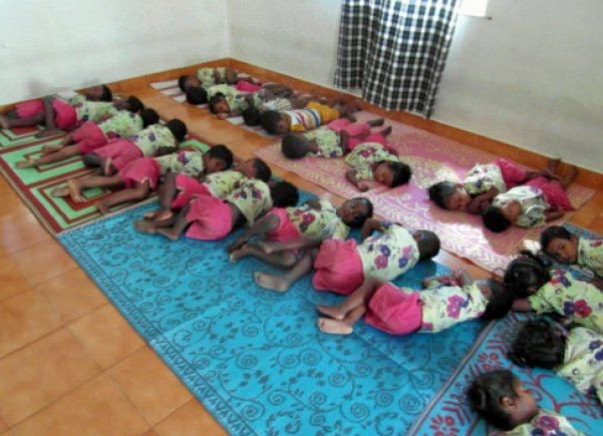 Gift beds,books & bags to our Hostel Children