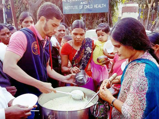 Help me serve daily free breakfast to 1000 patients in Hyderabad
