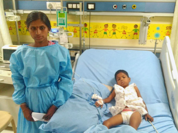 6-year-old Sharanya is vomitting blood and needs urgent support