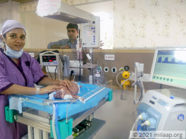 Help Divya and Mayur save their 4-month-old baby boy