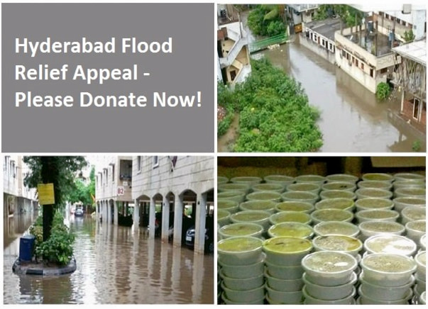 Food Packets for Flood Victims in Hyderabad!