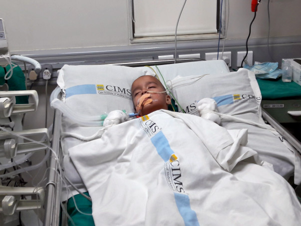 3-year-old Gomaram is suffering from a severe brain condition