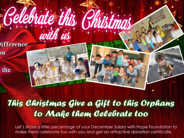 Let's Celebrate This Christmas With these Orphan Children and Spread the Ray of Hope, bring happiness to them