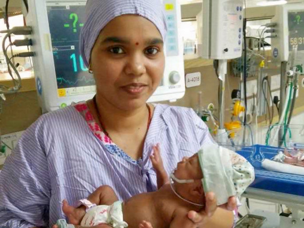 Prematurely born baby fights for her life in the ICU