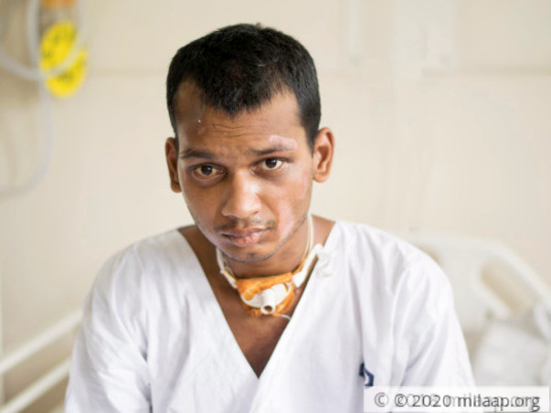 Help 24-year-old Atindra speak again after a serious accident