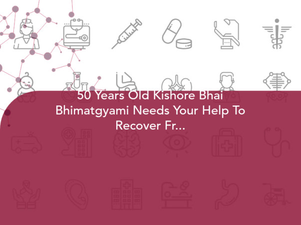 50 Years Old Kishore Bhai Bhimatgyami Needs Your Help To Recover From Paralysis