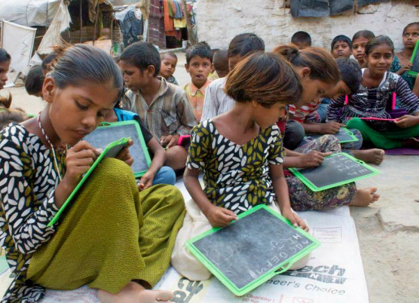 Help me play with toys, not with waste at construction sites