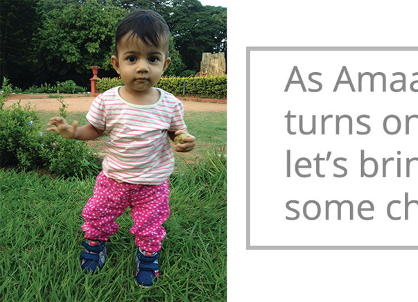 Let's bring some cheer to some orphan children on Amaaya's first birthday