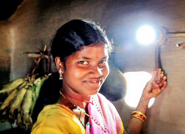 solar energy adoption in their homes and farms through village