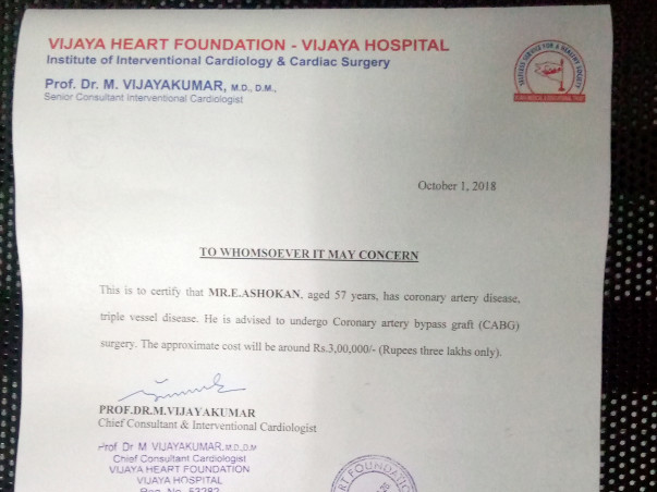 Please Help My Father Undergo Surgery