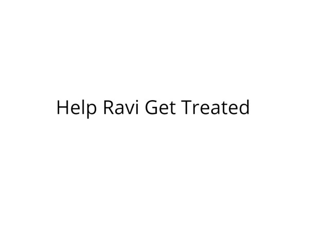Help Ravi Fight Lung Cancer
