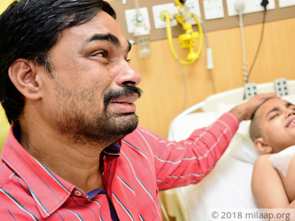 Blind Father Is Struggling To Save His Son From Cancer
